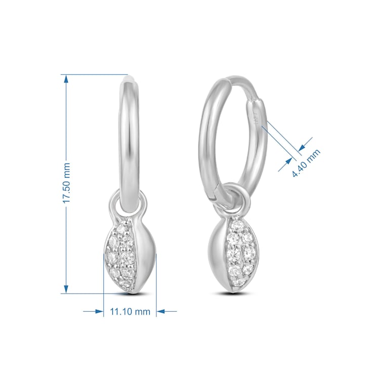 MFY x Anika Sterling Silver with 1/10 cttw Lab-Grown Diamond Hoop Earrings