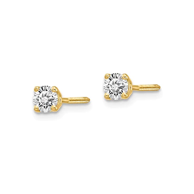 Lab Grown Diamond 14k Yellow Gold Stud Earrings 4.0ctw