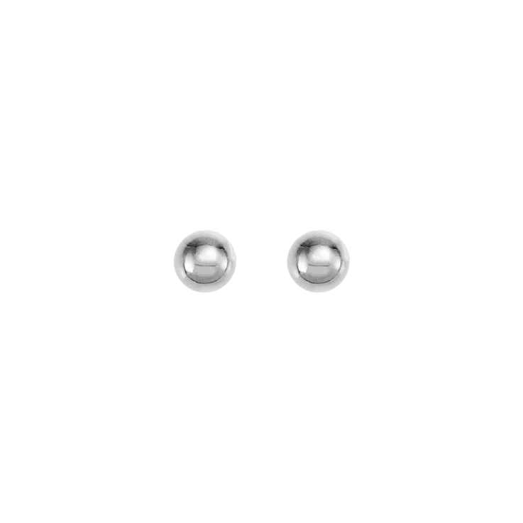 Diamond2Deal Titanium Ball Stud Piercing Earrings for Women 3 mm