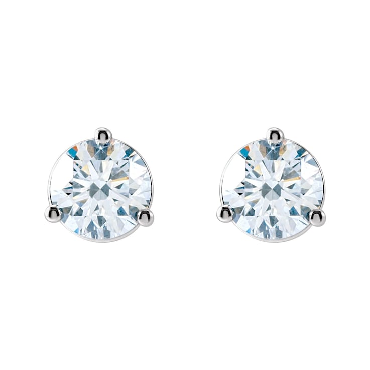 14K White Gold 1 1/4ctw Lab-Grown Diamond Stud Earrings