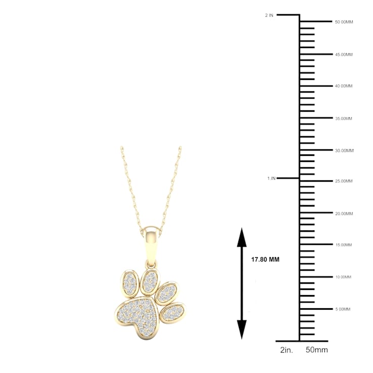 White gold on sale dog paw necklace