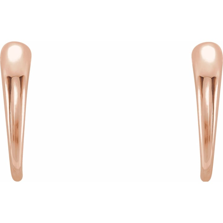 Diamond2Deal 14K Rose Gold Hoop Earrings for Women