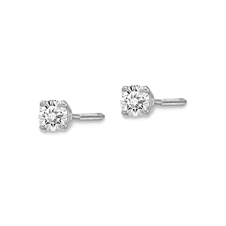 Lab Grown Diamond 14k White Gold Stud Earrings 3.0ctw