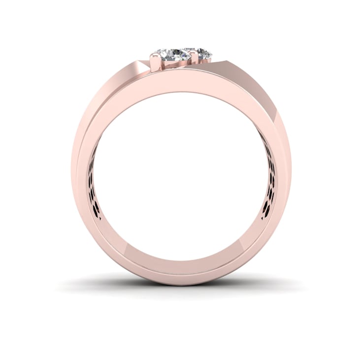 Diamond2Deal 10K Rose Gold .50ctw Diamond Wedding Band (Color H-I,
Clarity I2)