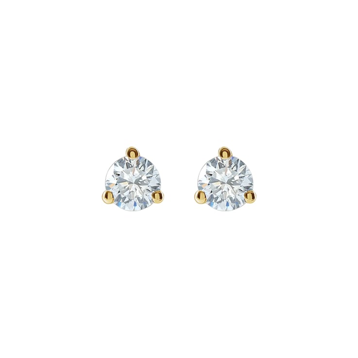 14K Yellow Gold 1/2ctw Lab-Grown Diamond Stud Earrings