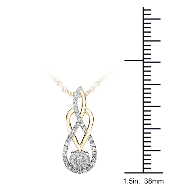 Diamond2Deal 10k Yellow Gold Diamond Infinity Pendant With
