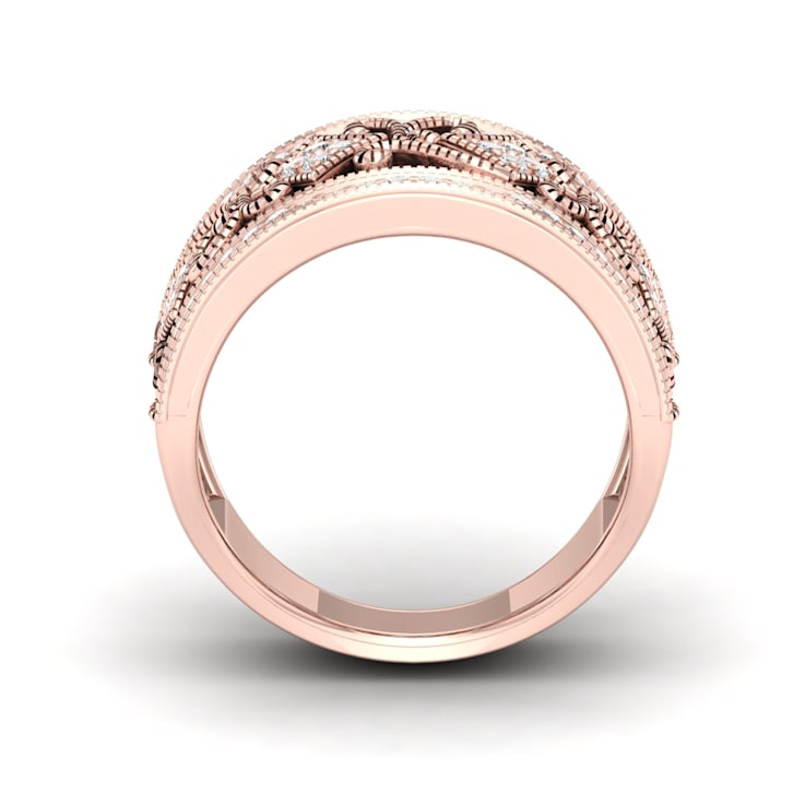 Rose gold filigree band clearance