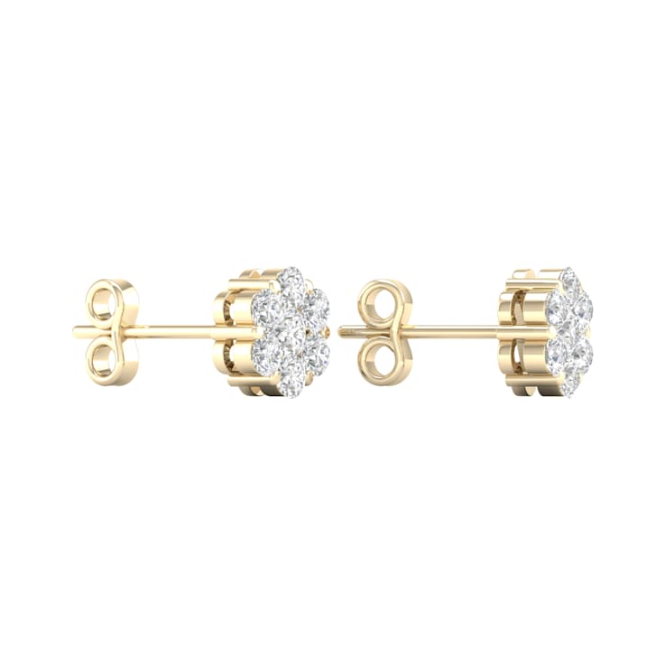 10k Yellow Gold 1/2ctw Diamond Womens Round Stud Earrings ( H-I Color,
I2 Clarity )
