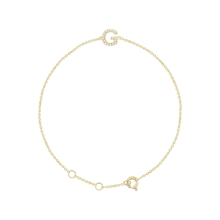 Diamond Initial C Necklace, 14k Yellow Gold, 0.05 ctw
