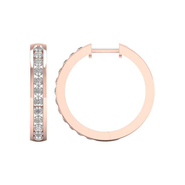 Diamond2Deal 14K Rose Gold Over Sterling Silver Round Diamond
