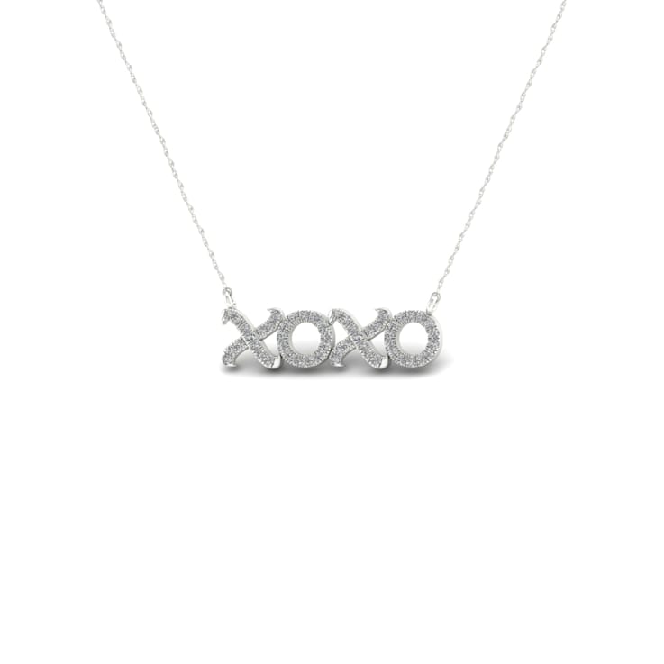 White gold xoxo necklace deals