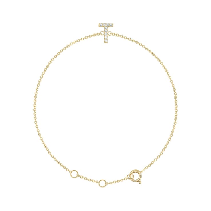 Diamond Initial C Necklace, 14k Yellow Gold, 0.05 ctw