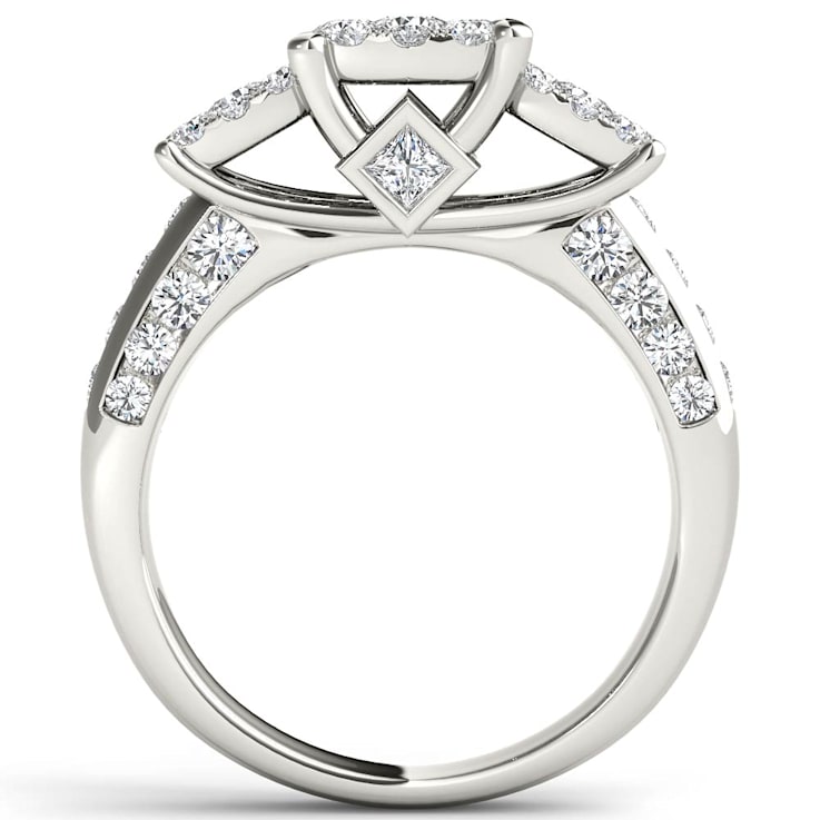 10K White Gold 1.5ctw Diamond Ladies Anniversary Engagement Ring (
I2-Clarity-H-I-Color )