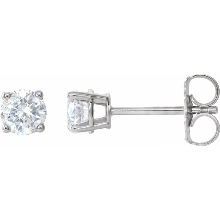 14K White Gold 3/4 CTW Natural Diamond Stud Earrings for Women with
Friction Post