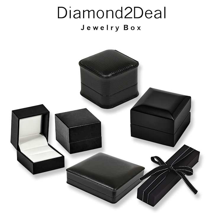 Diamond2Deal 14K White Gold 3.7mm ID Earrings Jackets (L- 12 mm, W- 10 mm)