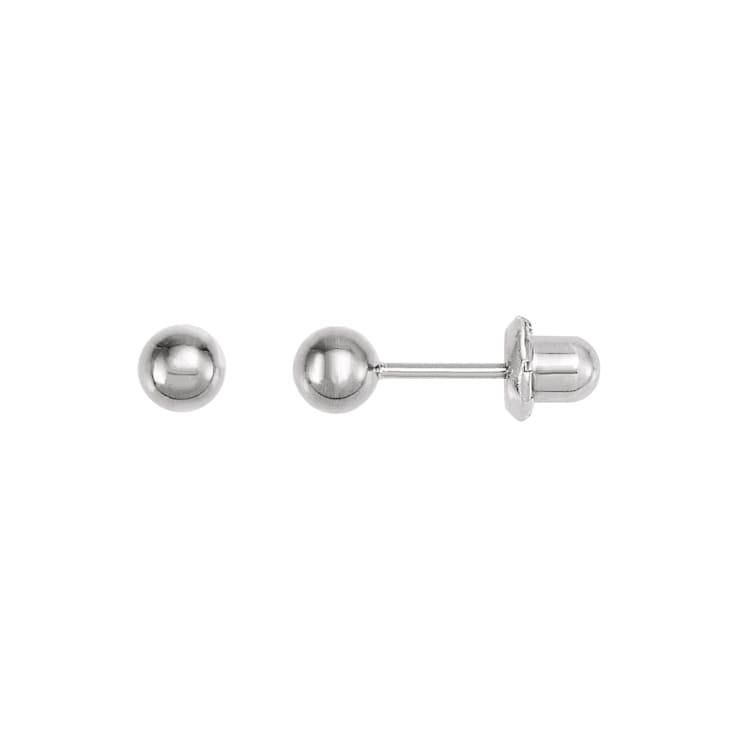 Diamond2Deal Titanium Ball Stud Piercing Earrings for Women 3 mm