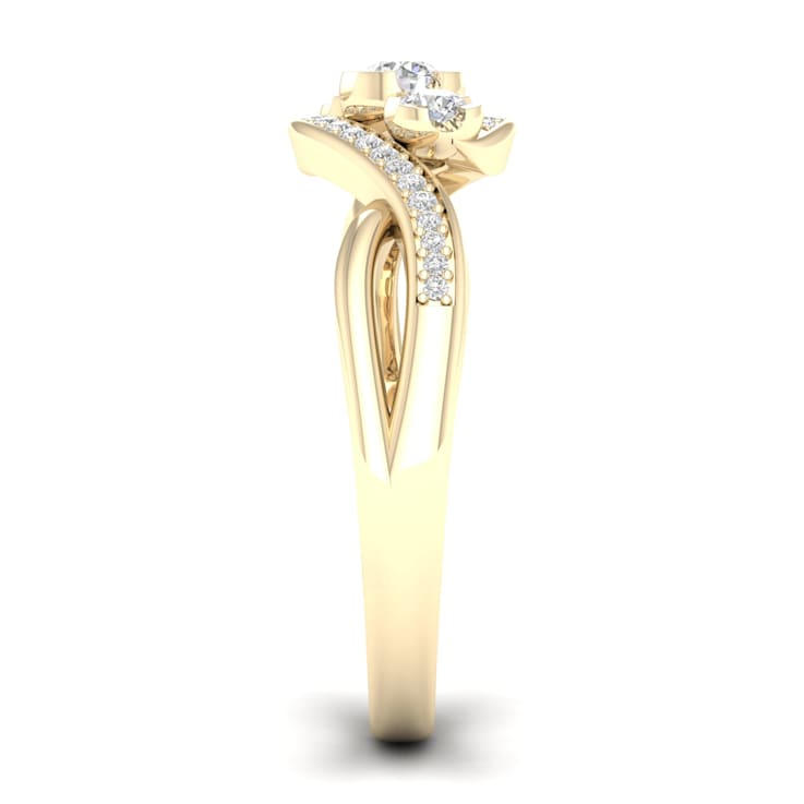 Djula 18kt yellow gold engagement diamond ring
