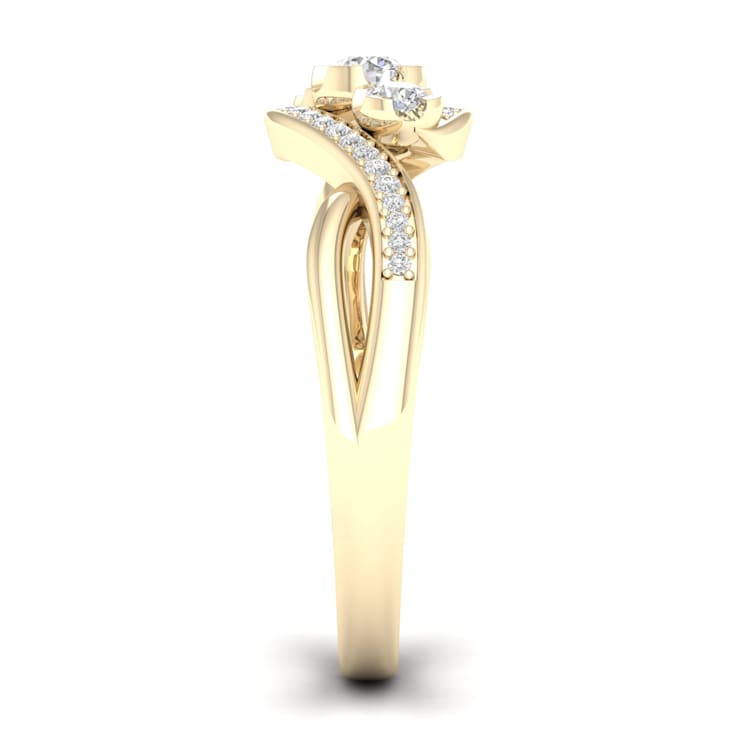 Djula 18kt yellow gold engagement diamond ring