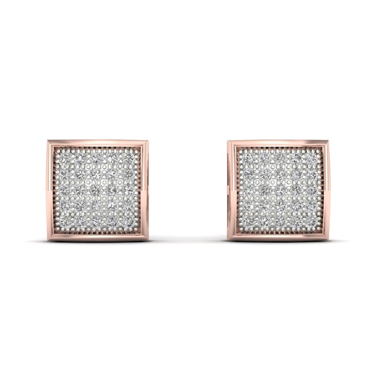 10k Rose Gold 0.15ctw Round Diamond Womens Stud Earrings ( H-I Color, I2
Clarity )