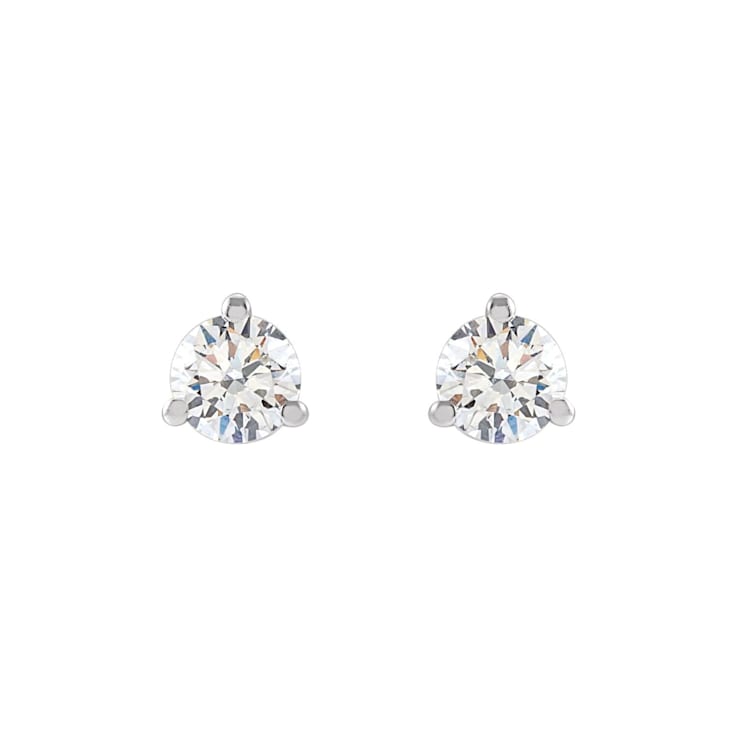14K White Gold 1/3ctw Lab-Grown Diamond Stud Earrings