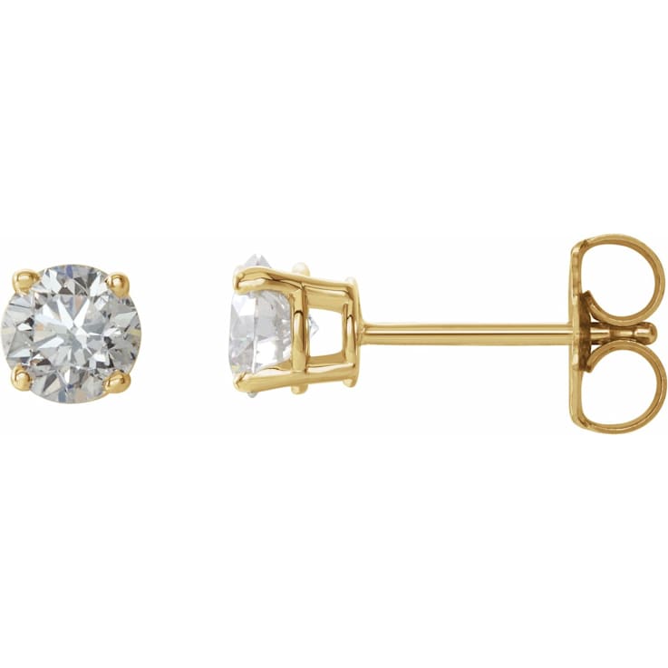 Diamond earrings cheap with gold posts