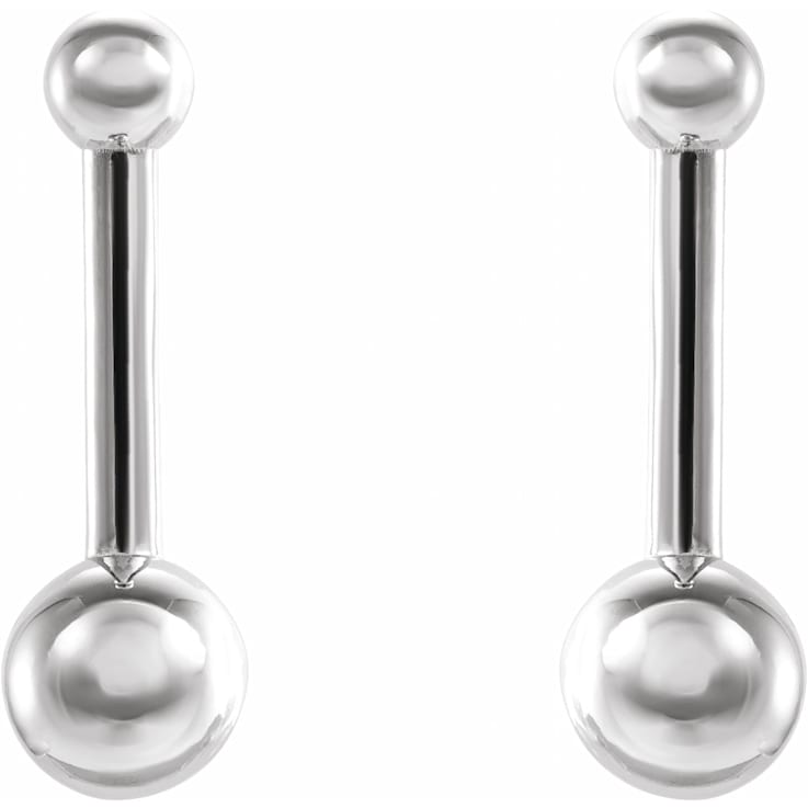 Platinum bar earrings deals