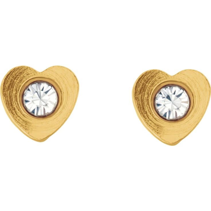 Stainless Steel Imitation Crystal Piercing Stud Earrings for Women