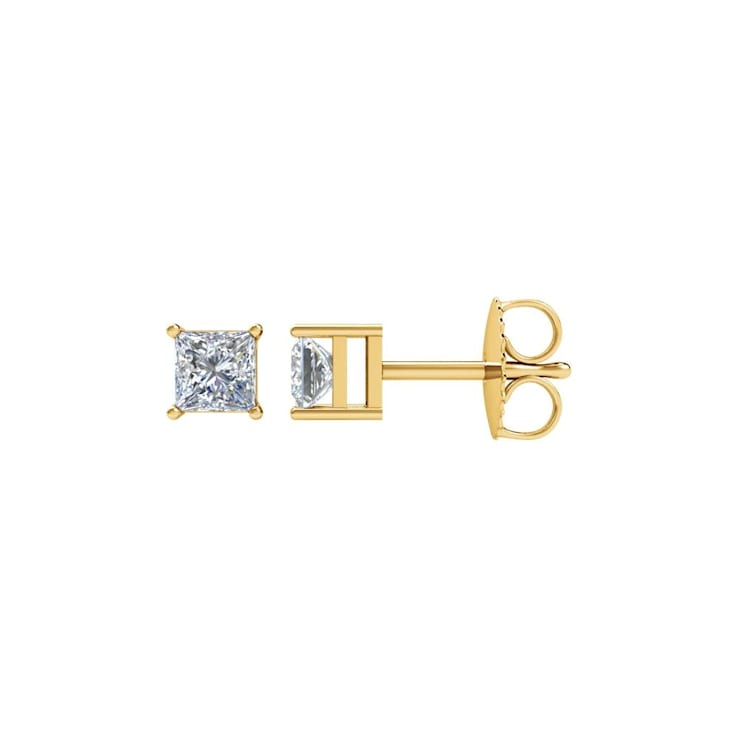 Diamond2Deal 14k Yellow Gold 1/2 CTW Diamond Stud Earrings for Women