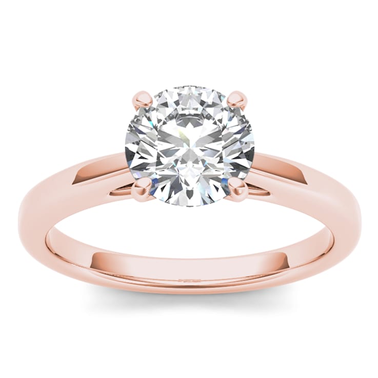 14K Rose Gold 1.0ctw Round Diamond Solitaire Engagement Ring (Color H-I,
Clarity I2)