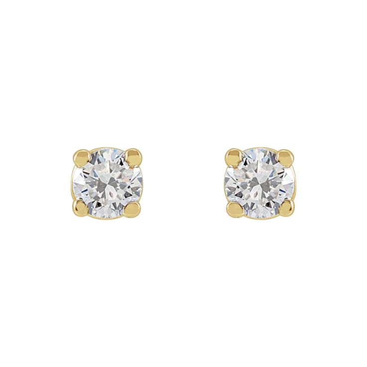 14K Yellow Gold 1/3ctw Lab-Grown Diamond Stud Earrings