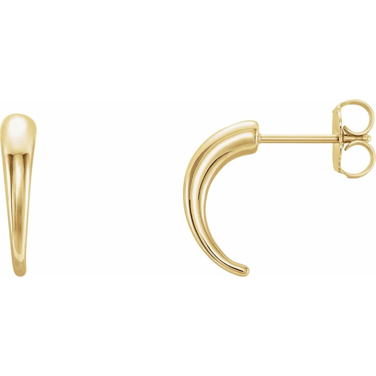 14K Yellow Gold Hoop Earrings for Women