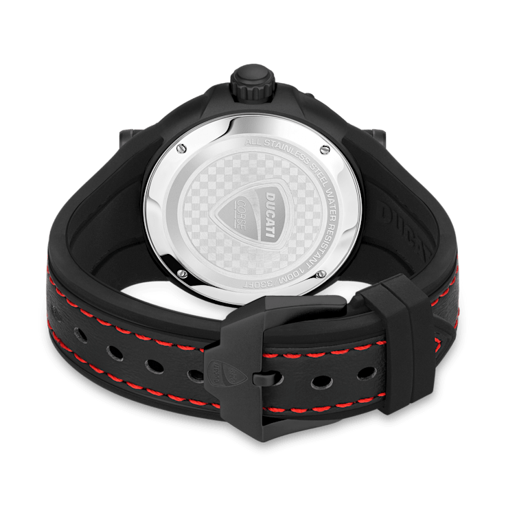 Fashion watch with Black silicone strap