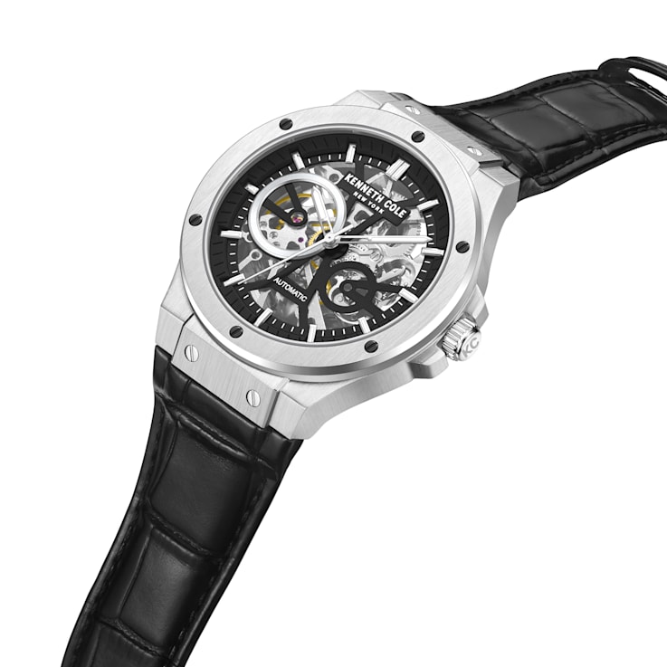 Kenneth Cole New York Men's Black Leather strap watch - 13BQQA