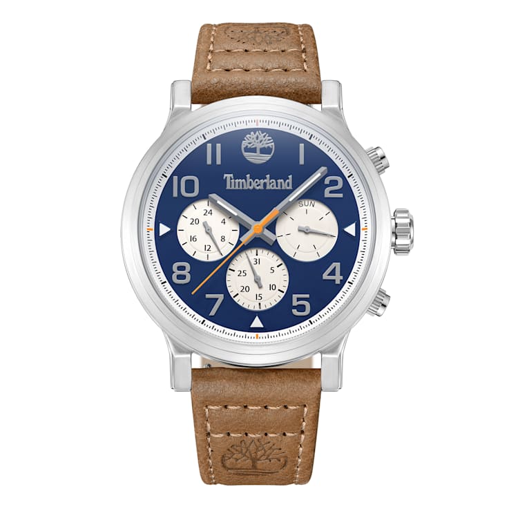 Timberland Pancher Collection Men s Watch with Brown Leather Strap