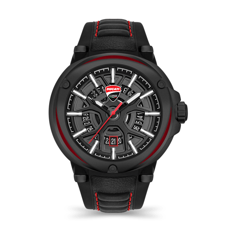 Fashion watch with Black silicone strap