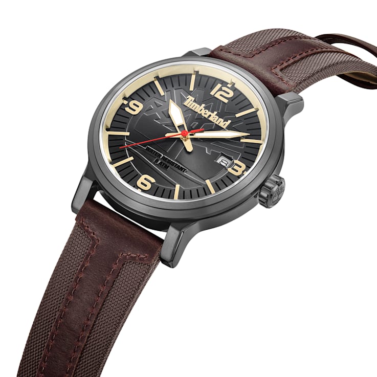 Timberland leather deals watch strap