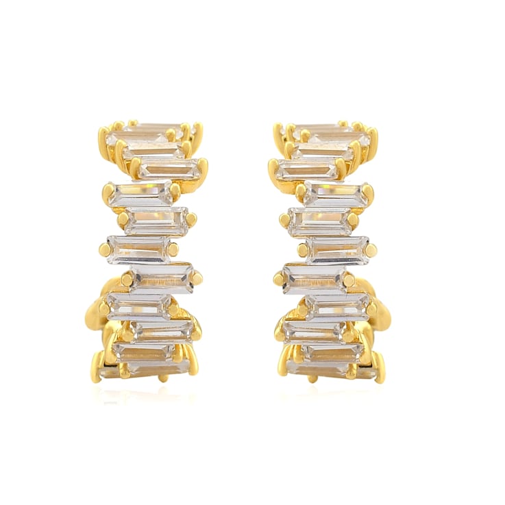 Crystal Vogue Hoop (Gold Vermeil)