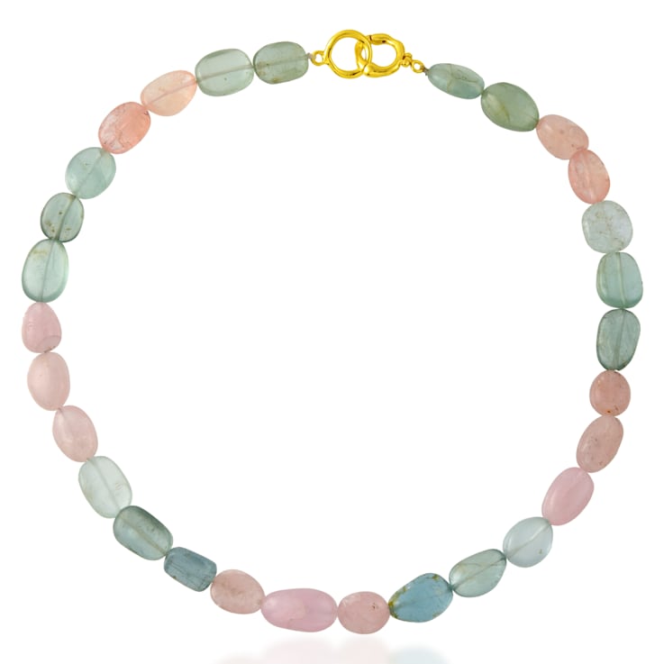 Aquamarine Beryl Mix Beaded Necklace