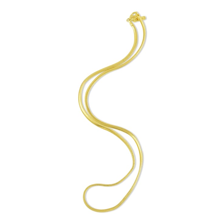 Seamed Snake Chain Necklace (Gold Vermeil)