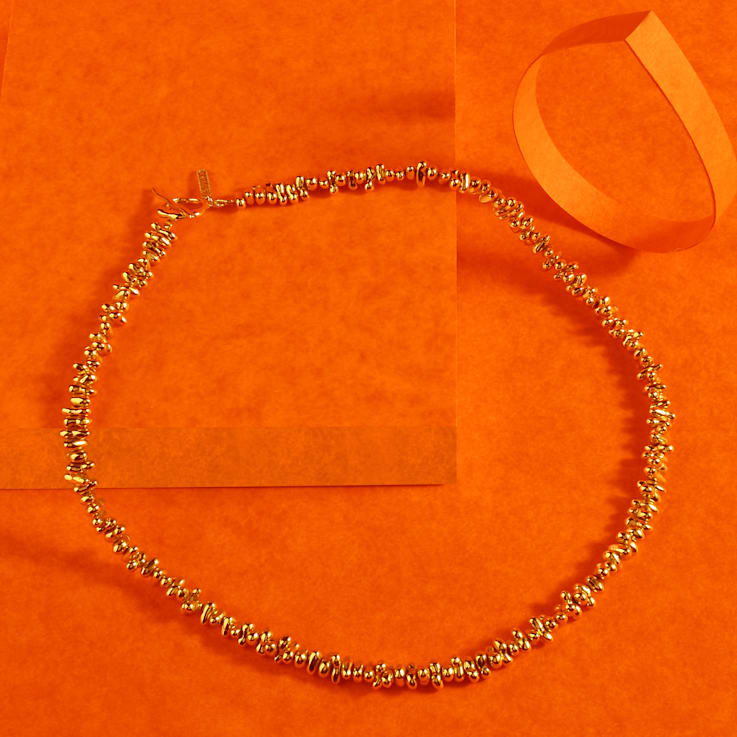 Pellet Necklace (16 Inch) (Gold Vermeil)