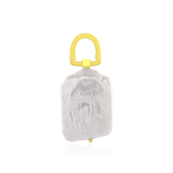 Quad Baroque Pearl Charm (Gold Vermeil)