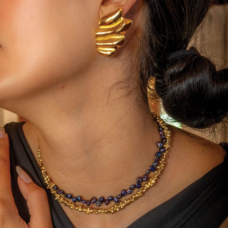 Pellet Necklace (16 Inch) (Gold Vermeil)