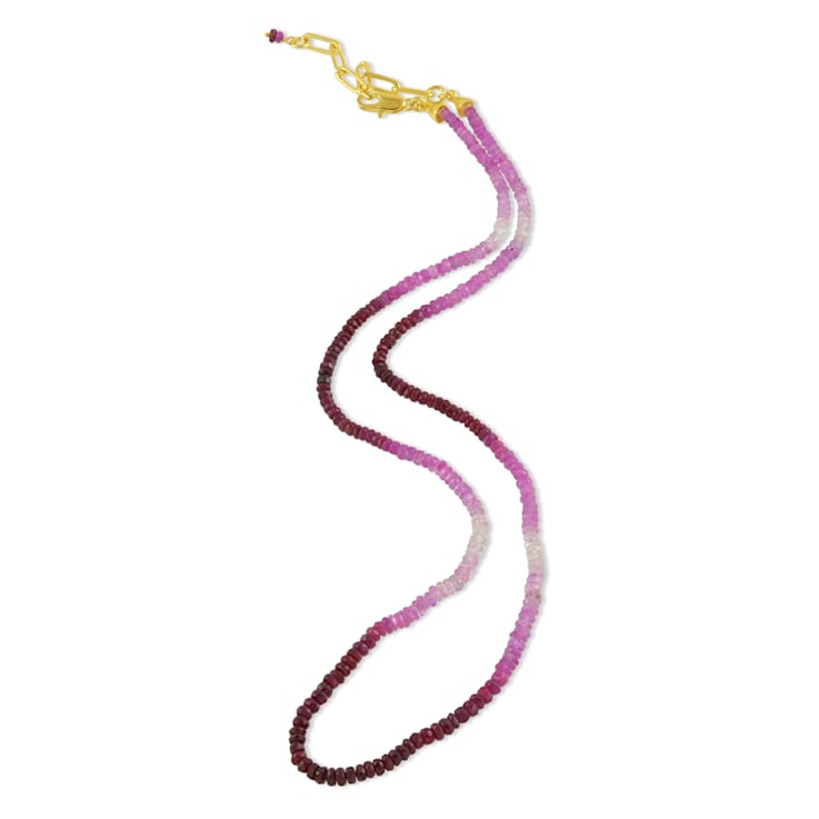 Ruby Ombre Beaded Necklace