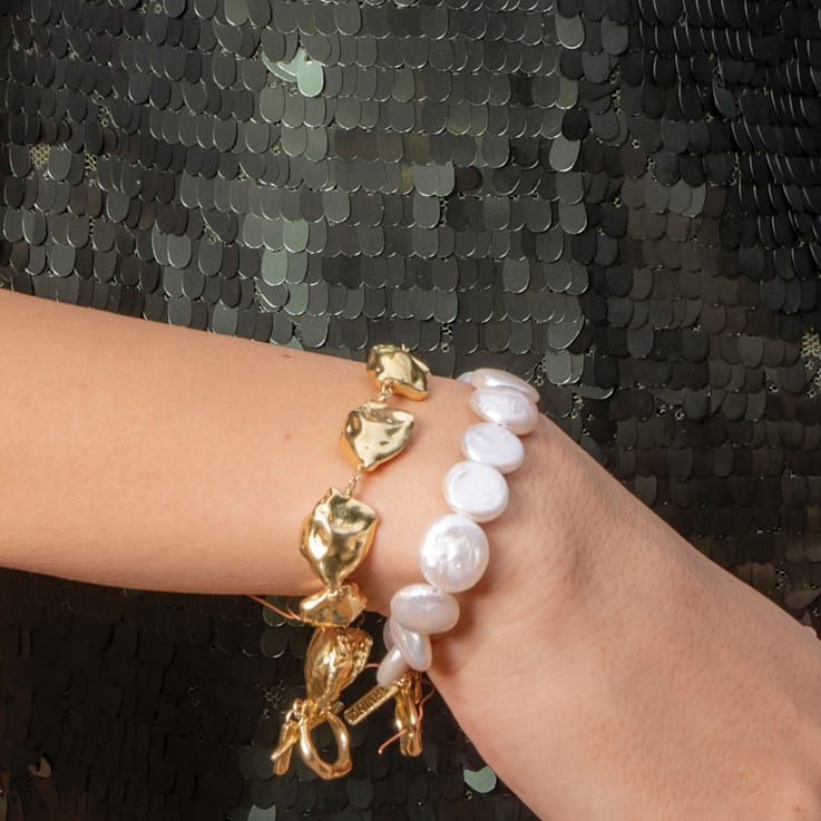 Molten Nugget Bracelet (Gold Vermeil)
