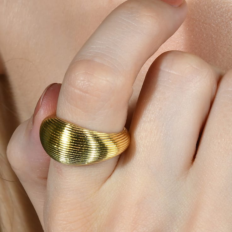 Striated Ring (Gold Vermeil)
