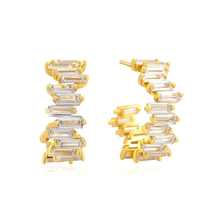 Crystal Vogue Hoop (Gold Vermeil)