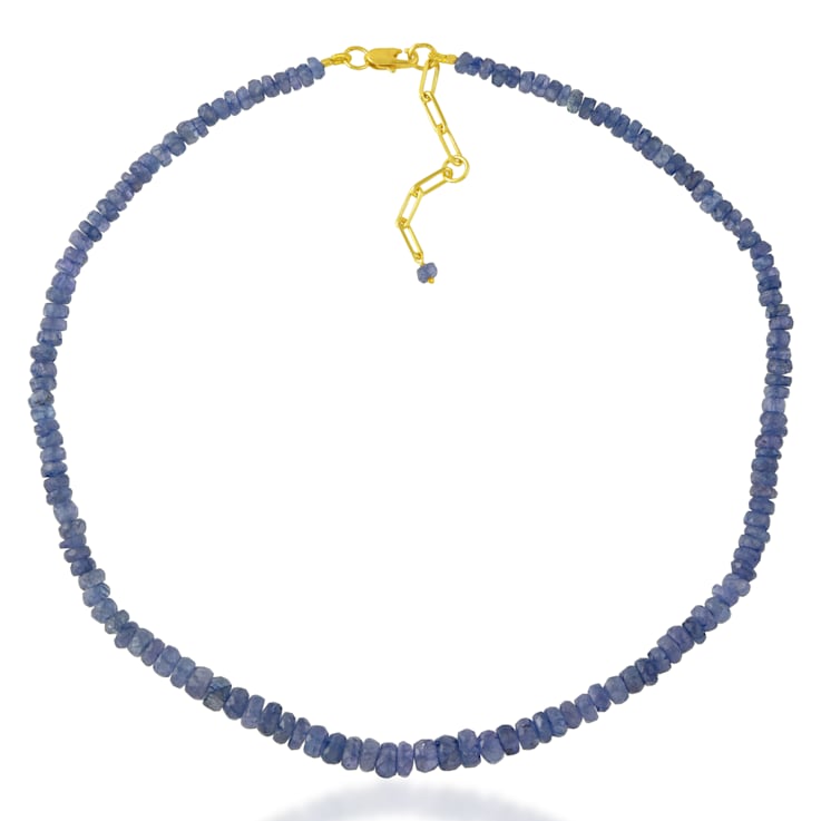 Rondelle Tanzanite Beaded Necklace