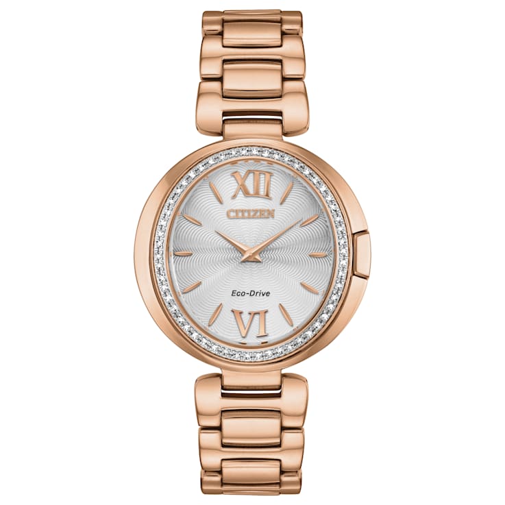 Women's citizen eco drive rose deals gold