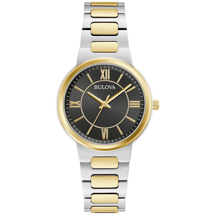 Bulova watch women's two tone stainless steel bracelet best sale