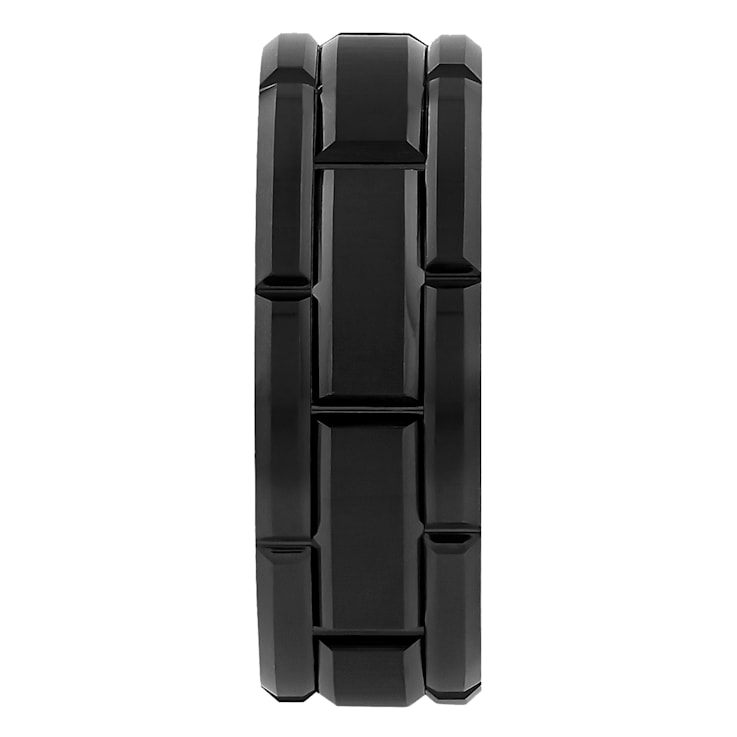 Tungsten Comfort™ Tungsten Black Ion Plated Brick Pattern Band